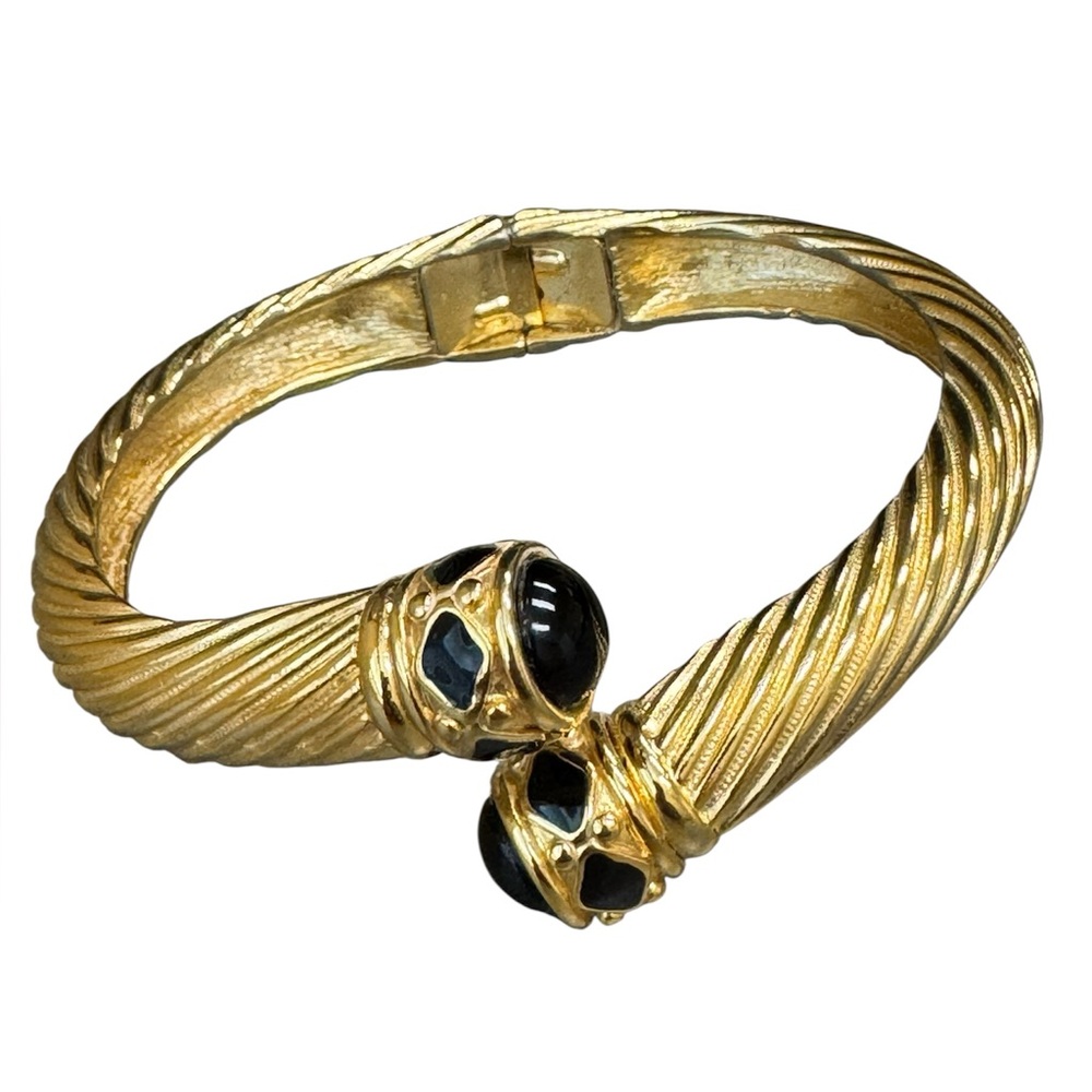 Joan Rivers Black and Gold Cuff Bracelet